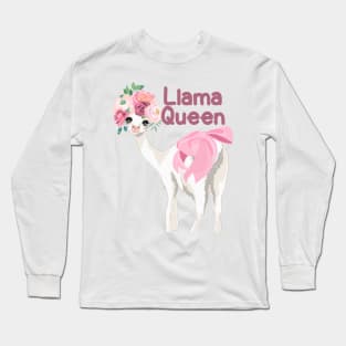 Llama Queen Long Sleeve T-Shirt